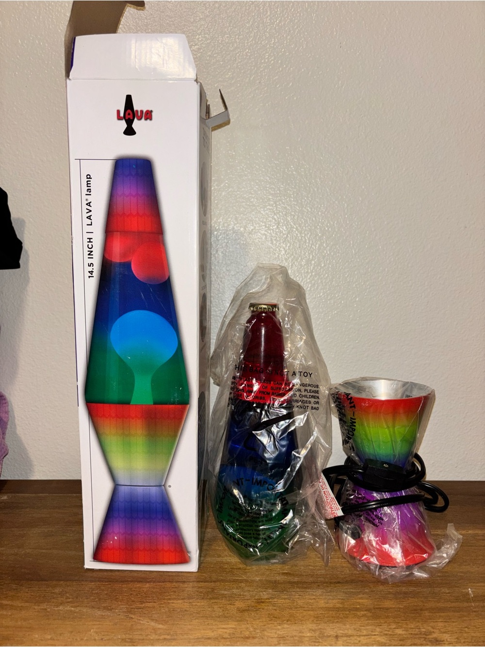 14.5 inch Color Max Rainbow Lava Brand Motion Lamp Clear Liquid White Lava - Picture 2 of 4